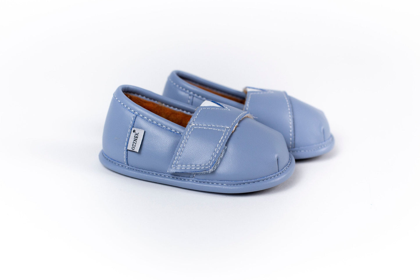 Blue-Grey Casual Shoe Top with Velvet Lining