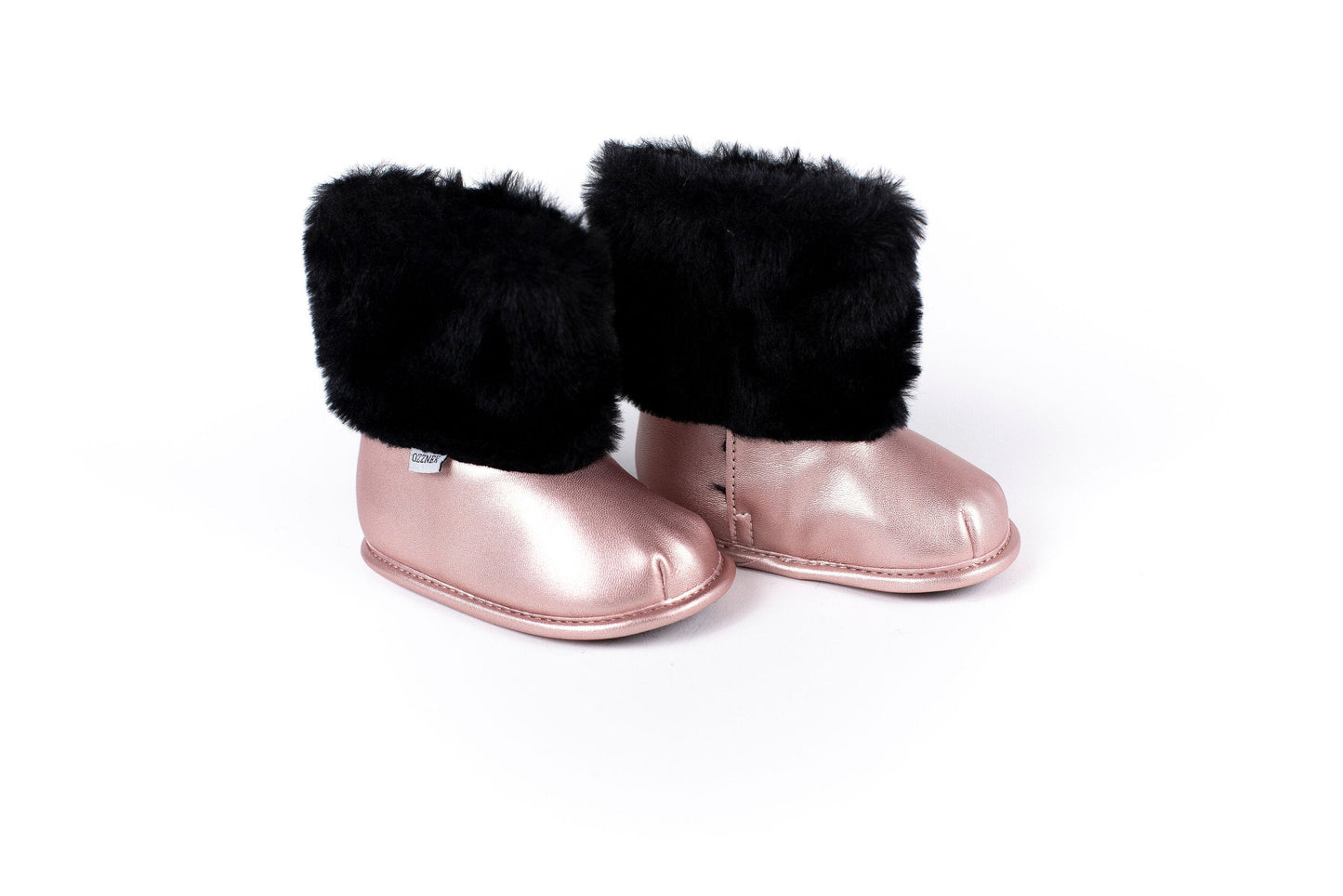 Rose Gold Boot Top with Faux-fur Lining