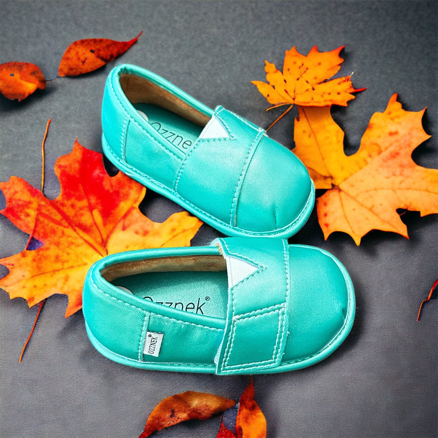 Teal Shoe Top with Velvet Lining